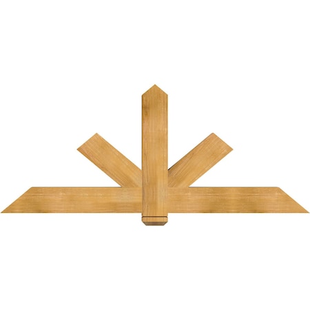 Ekena Millwork Kennewick Rough Sawn Timber Gable Bracket, Western Red Cedar, 72"W x 30"H x 4"D x 6"F, 10/12 Pitch GBW072X30X0406KEN00RWR